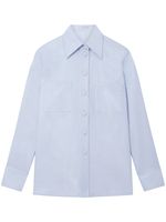 Stella McCartney pointed-collar flannel shirt - Bleu