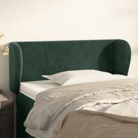 Hoofdbord met randen 103x23x78/88 cm fluweel donkergroen