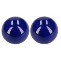 Knikkers XXl formaat - 2x - blauw - dia 6 cm - Bonken - Mega grote knikkers speelgoed