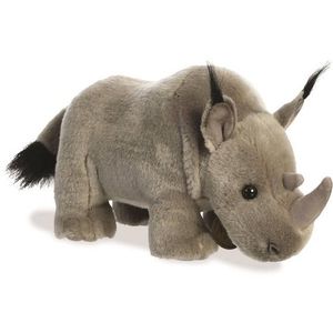 Aurora knuffelneushoorn MiYoni junior 26 cm pluche grijs