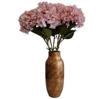 Kunstbloemen boeket Hortensias - 8 stelen - lichtroze - 109 cm - Kunst zijdebloemen