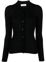 RXQUETTE cardigan nervuré à col polo - Noir