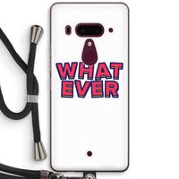 Whatever: HTC U12+ Transparant Hoesje met koord