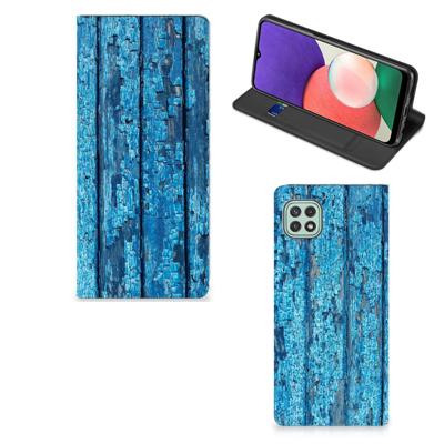 Samsung Galaxy A22 5G Book | Wallet Case | Wood Blue