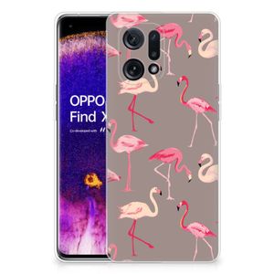 OPPO Find X5 TPU Hoesje Flamingo