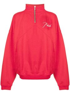 RHUDE sweat à logo brodé - Rouge