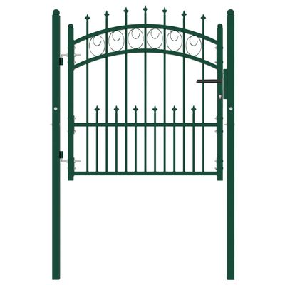 VidaXL Poort met speerpunten 100x100 cm staal groen