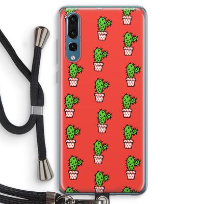 Mini cactus: Huawei P20 Pro Transparant Hoesje met koord