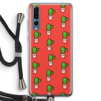 Mini cactus: Huawei P20 Pro Transparant Hoesje met koord