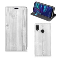 Huawei Y7 hoesje Y7 Pro (2019) Book | Wallet Case | White Wood