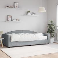Slaapbank met matras 100x200 cm stof lichtgrijs