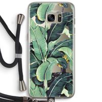 Bananenbladeren: Samsung Galaxy S7 Edge Transparant Hoesje met koord