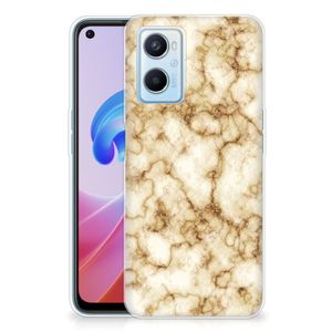 OPPO A96 | OPPO A76 TPU Siliconen Hoesje Marmer Goud