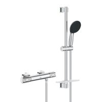 GROHE Precision Feel Doucheset - douchekraan thermostatisch - met koppelingen - 60cm - handdouche - met 3 straalsoorten - chroom 34791001