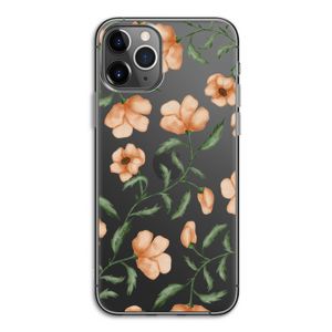 Peachy flowers: iPhone 11 Pro Transparant Hoesje