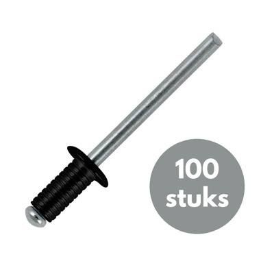 Penn Elcom SG-91510GEK Popnagels 5 x 10mm gegroefd zwart (100 stuks)