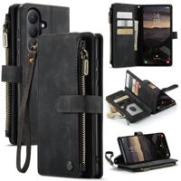 Caseme Samsung Galaxy S26 PU leren hoesje - portemonnee - Zwart