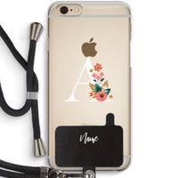 Pink Bouquet: iPhone 6 / 6S Transparant Hoesje met koord
