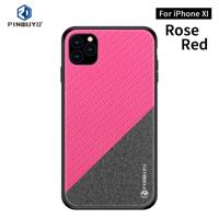 PINWUYO Honors-serie schokbestendige PC + TPU beschermhoes voor iPhone XI 2019 (rood)