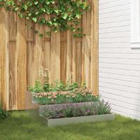 Tuin Bloempot Zilver 90 x 90 x 35 cm Gegalvaniseerd staal