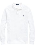 Polo Ralph Lauren polo manches-longues à logo brodé - Blanc