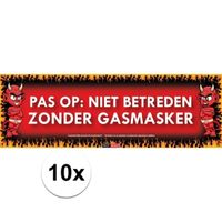 10x Sticky Devil stickers tekst Gasmasker - thumbnail