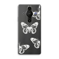 White butterfly: Sony Xperia Pro-I Transparant Hoesje