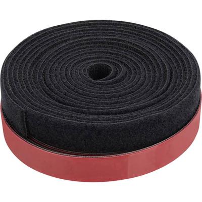 Digitus DN-CT-10M-25 Klittenband kabelmanager Om vast te plakken, Om te bundelen Lusdeel, Haak- en lusdeel, Haakdeel, Paddenstoel, Extra sterk Zwart 1 stuk(s)