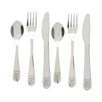 Bestekset met Beer - Cutlery for Kids - 6-delig - zilver - RVS - voor kinderen