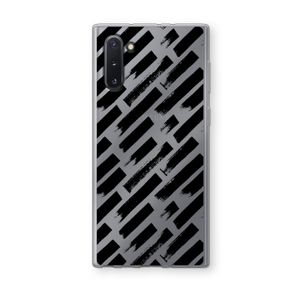 Zwarte vegen: Samsung Galaxy Note 10 Transparant Hoesje