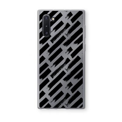 Zwarte vegen: Samsung Galaxy Note 10 Transparant Hoesje