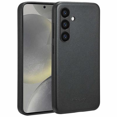 AccezzMagSafe Leather Backcover Samsung Galaxy S24 Telefoonhoesje Zwart