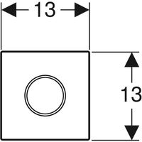 Geberit HyTronic bedieningplaat met frontbediening voor toilet/urinoir 13x13cm wit 116025KJ1 - thumbnail