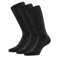 Apollo Merinowollen Sokken Badstof Zool 3-pack Antraciet-35/38