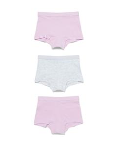 HEMA Kinderboxers Katoen/stretch - 3 Stuks Lila (lila)