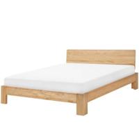 Beliani-ROYAN -Tweepersoonsbed-Lichthout-180 x 200 cm-Dennenhout