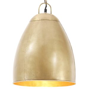 VidaXL Hanglamp industrieel rond 25 w e27 32 cm messingkleurig