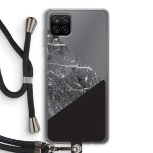 Combinatie marmer: Samsung Galaxy A12 Transparant Hoesje met koord