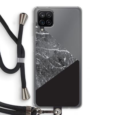 Combinatie marmer: Samsung Galaxy A12 Transparant Hoesje met koord