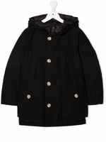 Woolrich Kids manteau boutonné à capuche - Noir