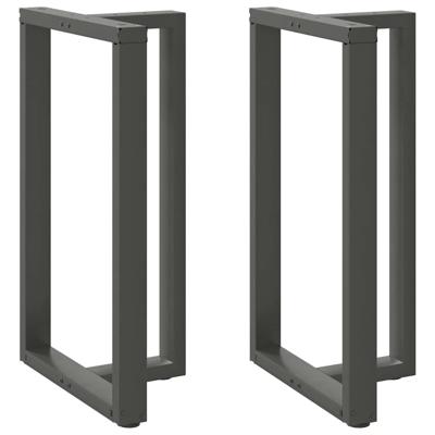 Bartafelpoten 2 st T-vormig 60x35x(100-101) cm staal antraciet