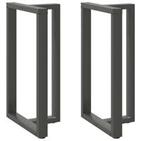 Bartafelpoten 2 st T-vormig 60x35x(100-101) cm staal antraciet