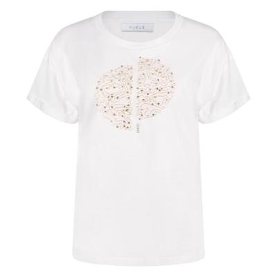 Nukus T-Shirt Riuka | Off-white/Gold