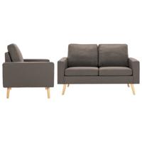 2-delig Bankstel stof taupe