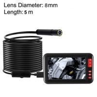 F200 4 3 inch scherm display HD1080P Snake Tube inspectie endoscoop met 8 LEDs lengte: 5m lens diameter: 8mm milde lijn