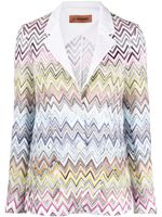 Missoni blazer boutonné à motif zigzag - Bleu