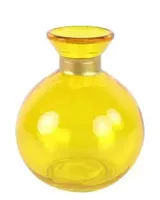 Vaas babet glas l11b11h13cm amber