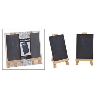 2x Krijt memobordjes hout 21 x 20 cm