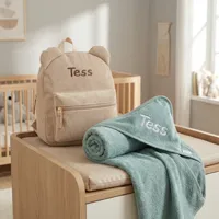 Rugzak Babycadeauset Prêt Ridge and Row Berenoortjes Beige