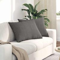 Sofa Kussens 2 pcs Lichtgrijs 70 x 50 cm Katoen Stof Sofa Kussens 2 pcs Lichtgrijs 70 x 50 cm Katoen Stof